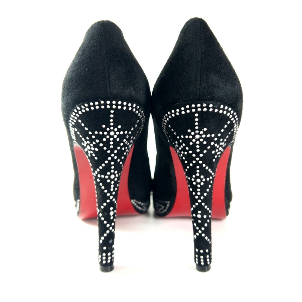 Christian Louboutin Red Bottom Eugenie Swarovski Crystal Rhinestone Pump Sz 36 6